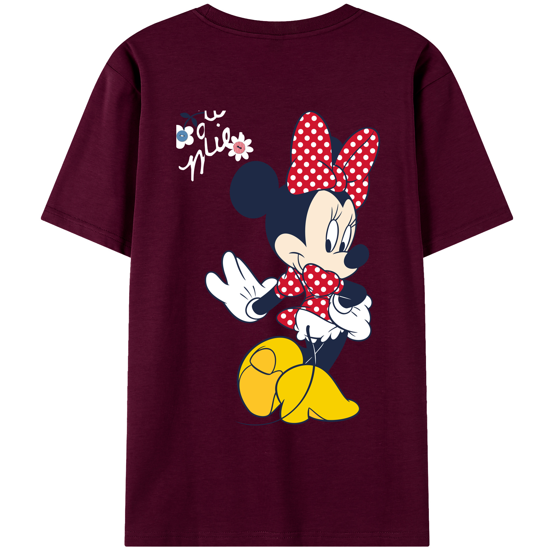 （画像用） ミッキーマウス Mickey Mouse レディース半袖Tシャツ(バックプリント)